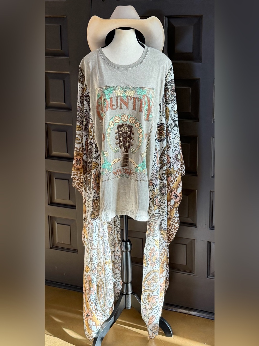 Upcycled Kimono / Country Music Tee